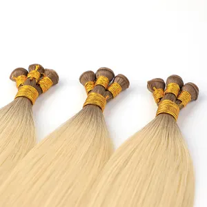 New Design Hand Tied Wefts Invisible Flat Weft Can Be Cut Human Hair Extensions Vendors Seamless Genius Weft