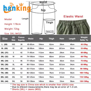 Ehanking, pantalones cortos Cargo transpirables con múltiples bolsillos para hombre, Bermudas holgadas de algodón informales de verano para hombre, talla grande, talla grande, Xl, 2017 - Product Image 3