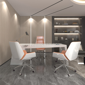 โต๊ะทำ<span class=keywords><strong>งาน</strong></span>ไม้เรียบง่ายสำหรับผู้บริหาร ซีอีโอ หรือหัวหน้า พร้อมผิวเคลือบเงา - Product Image 5