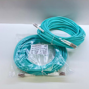Cable de Fibra Óptica con Cubierta LSZH, 20 Metros de Longitud, Multimodo, LC a LC, Cable de Conexión de Fibra Óptica OM3 de Doble Núcleo para Redes de Fibra - Product Image 1