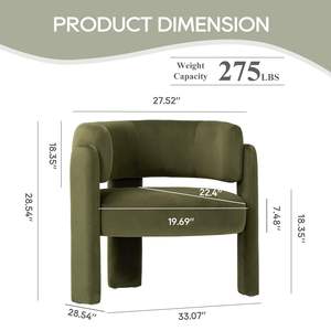 Giữa Thế Kỷ hiện đại nhung Thùng giọng ghế phòng khách ghế bọc phòng ngủ bên ghế bành với <span class=keywords><strong>3</strong></span> chân - Product Image 2