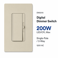 Interrupteur variateur LED Almond DM2010, plaque murale beige, pour projets hôteliers, chambres d'hôtes, couloirs, achat en gros pour entrepreneurs