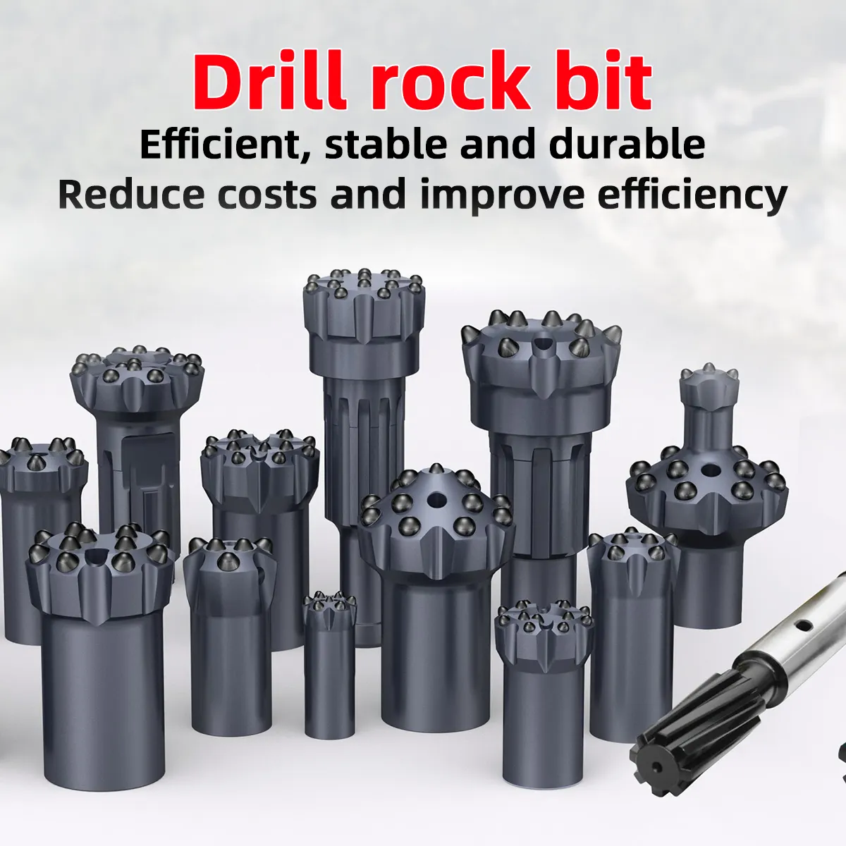 Top Hammer Drill Button Bit Diámetro 89mm T51 Retract drill Rock Bit