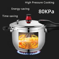 Ustensiles de cuisine contact alimentaire de haute qualité 3-8L en acier inoxydable 304 autocuiseur pot autocuiseur gain de temps vente en gros