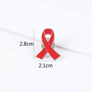 VENTE EN GROS Rose Espoir Ruban Émail Broche pour Femmes Fille 2.1*2.8CM Officiel Rose Ruban Sensibilisation Au Cancer Du Sein Épinglette - Product Image 5