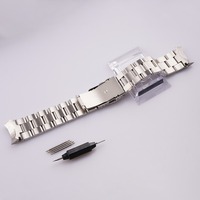 Stock US Seiko SKX007 Luxe pour Bracelet de Montre Oyster Bracelet Bracelet 22mm Argent Brossé Acier 316L Solide Extrémité Courbée Acier