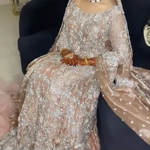 Atiya libas ชุดเจ้าสาวตกแต่งด้วยลูกปัดหนาอินเดีย/ปากีสถานความยาวถึงพื้น lehenga choli ชุดเจ้าสาวปัก zardozi ในอะซิเตทสำหรับงานแต่งงาน - Product Image 6