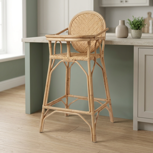 Silla Alta para Bebé Nhat Minh de Ratán, Respaldo Redondo, Estilo Tropical, Ecológica, para Uso en Interiores - Product Image 4