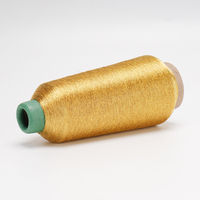 Wholesale High Tenacity 150d Real Golden Lurexy Metallic Yarn Thread for Hand Knitting Embroidery Sewing Weaving MS Type