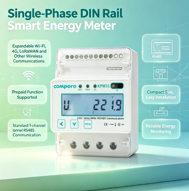 Pay As You Go Remote Control Single Phase Smart Prepaid Electricity Meter Gsm Wifi Electric Meter