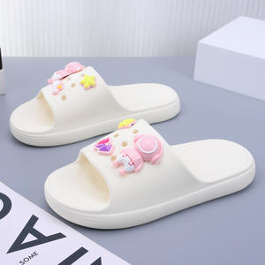 รองเท้าแตะเด็กการ์ตูนน่ารักสีขาวสีชมพูสีเหลืองพื้นหนากันลื่นใส่ในร่มฤดูร้อนสำหรับเด็กหญิงและเด็กใช้ได้ทั้งสี่ฤดู - Product Image 1