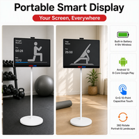 Téléviseur intelligent portable LED 32 pouces avec écran tactile capacitif Android 13 et haut-parleur intégré pour le divertissement à domicile