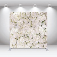 Toile de fond florale violette lavande pour défilé, douche nuptiale, mur de mariage, fond double face pour photographie personnalisable
