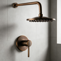 Robinet de douche mural encastré noir Weihao, mitigeur simple poignée, pommeau de douche pluie rond, ensemble de douche, vanne de douche dissimulée pour salle de bain