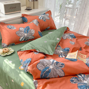 Set tempat tidur serat mikro poliester 100% kualitas tinggi menjual kain cetak harga pabrik tanaman Modern tekstil rumah anyaman disikat - Product Image 5