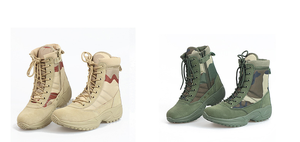 Bottes tactiques en daim HBA0113 personnalisées, camouflage jungle vert olive OD - Product Image 6