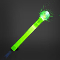 Tongkat Bola Disko LED 10 Inch Grosir, Tongkat Pijar Berkedip untuk Pesta, 2 LED 3 Mode, Dioperasikan dengan Baterai