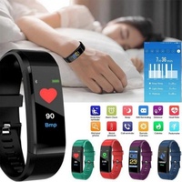 Reloj Inteligente Económico 115 Plus con Pantalla TFT de Plástico para Hombre y Mujer, Monitor de Actividad Física, Alarma, Frecuencia Cardíaca, Presión Arterial, Pantalla Táctil