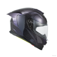 Casque de moto avec système de ventilation avancé, couleur unie personnalisée, fermeture micro-métrique, intégral, certifié ECE, double visière