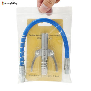 Coupleur de pistolet à graisse 10000 PSI NPTI/8 à déconnexion rapide, embout de pompe à graisse/huile, tuyau flexible à ressort de 12 pouces, embout de seringue pour lubrifiant, kit d'outils - Product Image 1