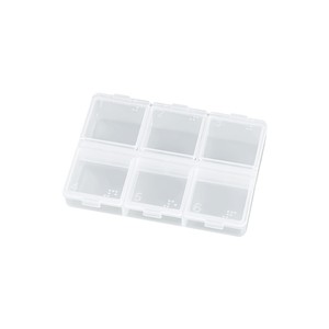 Caja de almacenamiento transparente para decoración de uñas, organizador de joyas con 6 compartimentos, contenedor transparente con apertura independiente de doble fila para purpurina y - Product Image 2