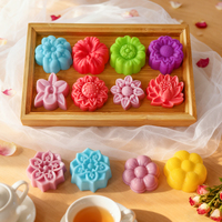 Cetakan mangkuk kue silikon bentuk bunga 5cm cetakan Cupcake Muffin silikon cetakan cangkir Muffin DIY alat kue cetakan puding