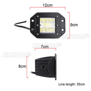 2 unidades de 5 pulgadas 160W para Jeep, barras LED de montaje empotrado, luces antiniebla de conducción, luces de trabajo LED todoterreno, luces de inundación para camiones S - Product Image 5