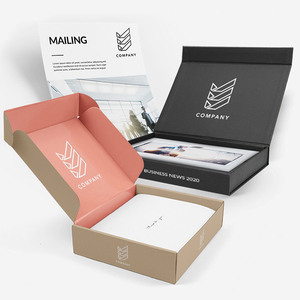 Printed Mailer Box Recycle Corrugated Custom Logo Printed Flat Foldable Clothing Packaging Pink Paper Cardboard Mailer Shipping Box
