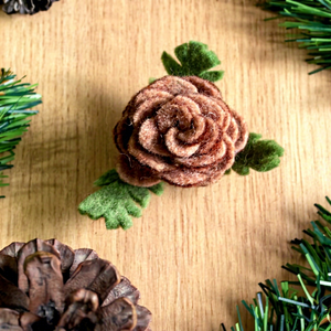 Wholesale Child Felt Yarn Winter Pinecones Ornaments Handmade Christmas Tree Hanging Decorations Eco-Friendly <b>Wool</b> <b>Craft</b> - Product Image 6