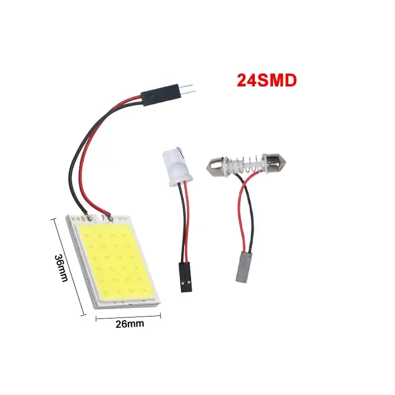 Ampoule LED Festoon 31 36 39 41mm T10 BA9S COB Lampe de lecture dôme Nouveau pour voiture