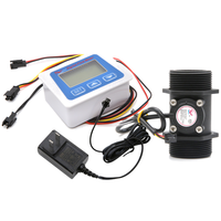 Compteur de débit de turbine à eau liquide DN40 avec écran LCD 5-150L/GAL Compteur de débit total Affichage du compteur 5V LCD-S2 OEM pour distributeur