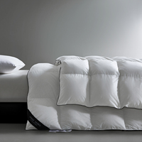 Couette de luxe 95% duvet d'oie blanc, avec système de compartimentation, en coton longues fibres 100S, étiquette noire, anti-duvet, pour linge de lit hôtelier
