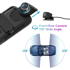 ThiEYE CarView 2 جهاز تسجيل فيديو رقمي للسيارات كاميرا 10 بوصة المزدوج عدسة الكامل HD 1080P مرآة الرؤية الخلفية مسجل فيديو Registratory كاميرا Dashcam