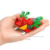Set de Bloques de Construcción de Trineo Navideño Personalizado, Juguete de Construcción STEM OEM, Mini Kit de Modelo Navideño, Marca Privada, Juguetes para Niños