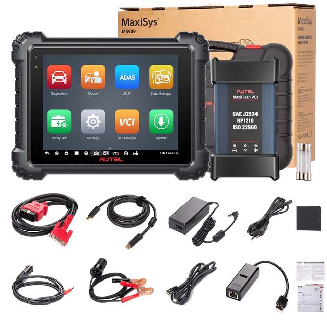 Autel Maxisys MS909 Advanced Smart Diagnostic Tablet All-In-One Scanner Full System Diagnostic Tablet With MaxiFlash VCI