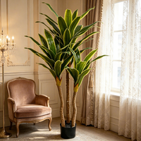 Großhandel Künstliche Blumenarrangements Künstliche Drachenpflanze für Innenräume Plastik-Kunstbäume für Hochzeit Weihnachten Ostern Party Event Dekoration