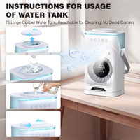 Ventilateur de camping extérieur avec pulvérisation de brume, éclairage RGB, alimentation USB/batterie, rechargeable, refroidisseur d'air évaporatif portable pour utilisation en voiture, en plastique