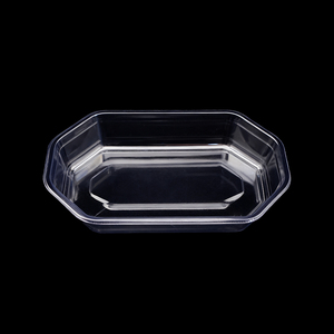 <span class=keywords><strong>Plateau</strong></span> octogonal transparent en PET jetable pour vente en gros, idéal pour la présentation à emporter, les pique-niques, la restauration, les salades, les repas, les fruits, les sushis et les services alimentaires. - Product Image 2
