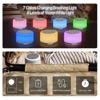 Lampe de chevet européenne simple pour bébé avec machine à bruit blanc, Bluetooth, alimentation par batterie, en ABS, connectivité USB, pour chambre à coucher
