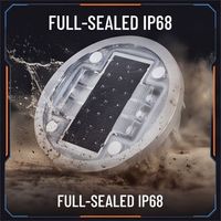 Borne lumineuse LED encastrée en aluminium IP68 pour usage commercial, de -20 à 80 degrés Celsius, pour améliorations routières