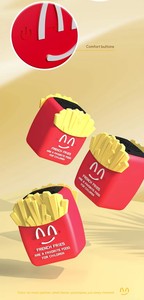 Mini haut-parleur BT sans fil avancé en forme de frites anti-poussière étanche plastique RGB actif stéréo basse Radio FM sensation tactile - Product Image 6