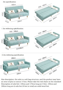 Sofá cama <span class=keywords><strong>de</strong></span> tela plegable para sala <span class=keywords><strong>de</strong></span> estar, moderno, sencillo, doble uso - Product Image 6