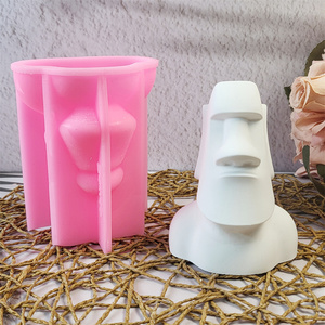 Moules de coulée en résine faits à la main pour bricolage ornements décoratifs Ins Style Silicone Moai statue moules W0549 - Product Image 1
