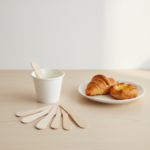 Cuillère à <span class=keywords><strong>glace</strong></span> en bois, <span class=keywords><strong>mini</strong></span> cuillères à dégustation jetables en vrac, petits bâtonnets à <span class=keywords><strong>glace</strong></span> en bois pour dessert - Product Image 1