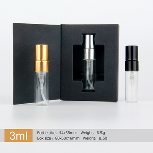 SUMEEAR 3ml Clear Glass Flat Sample Perfume Spray Bottle Screen Printed Gift Box <strong>Refillable</strong> Atomizer <strong>Reed</strong> <strong>Diffuser</strong> <strong>for</strong> Fragrance - Product Image 2