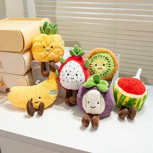 Peluches en série de fruits en gros, amusantes, pomme, <span class=keywords><strong>avocat</strong></span>, orange, jouets en peluche pour machine à griffes - Product Image 2