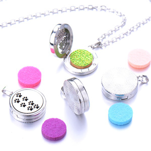 Stainless Steel Flower Animals Geometric Hollow Aromatherapy <strong>Diffuser</strong> Perfume Open Box Pendant <strong>Necklace</strong> for Women Men - Product Image 4