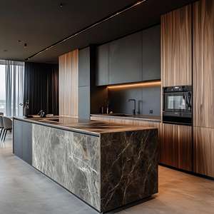 Muebles de Cocina de Melamina de Lujo Estilo 2025, Juego de Muebles de Cocina de Diseño Moderno - Product Image 4