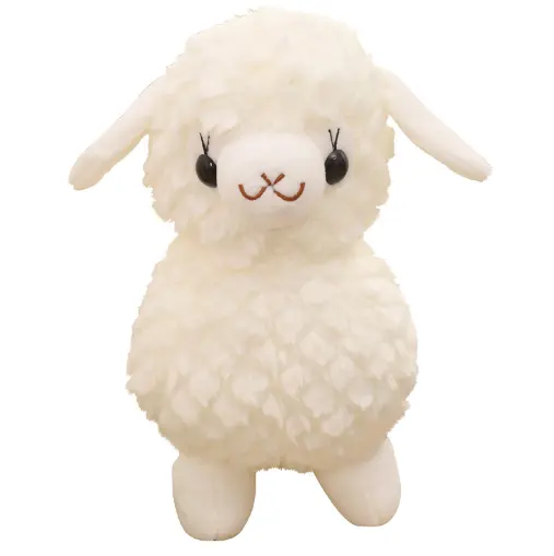 free sample cute pure white alpaca plush animal toys stuffed custom plush alpaca toy valentine's gift plush lama animal toy