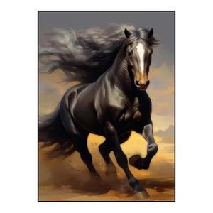Modern grosir kustom HD cetakan hewan kuda lukisan lampu dekorasi rumah lampu LED lukisan porselen kristal seni dinding - Product Image 5